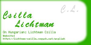 csilla lichtman business card